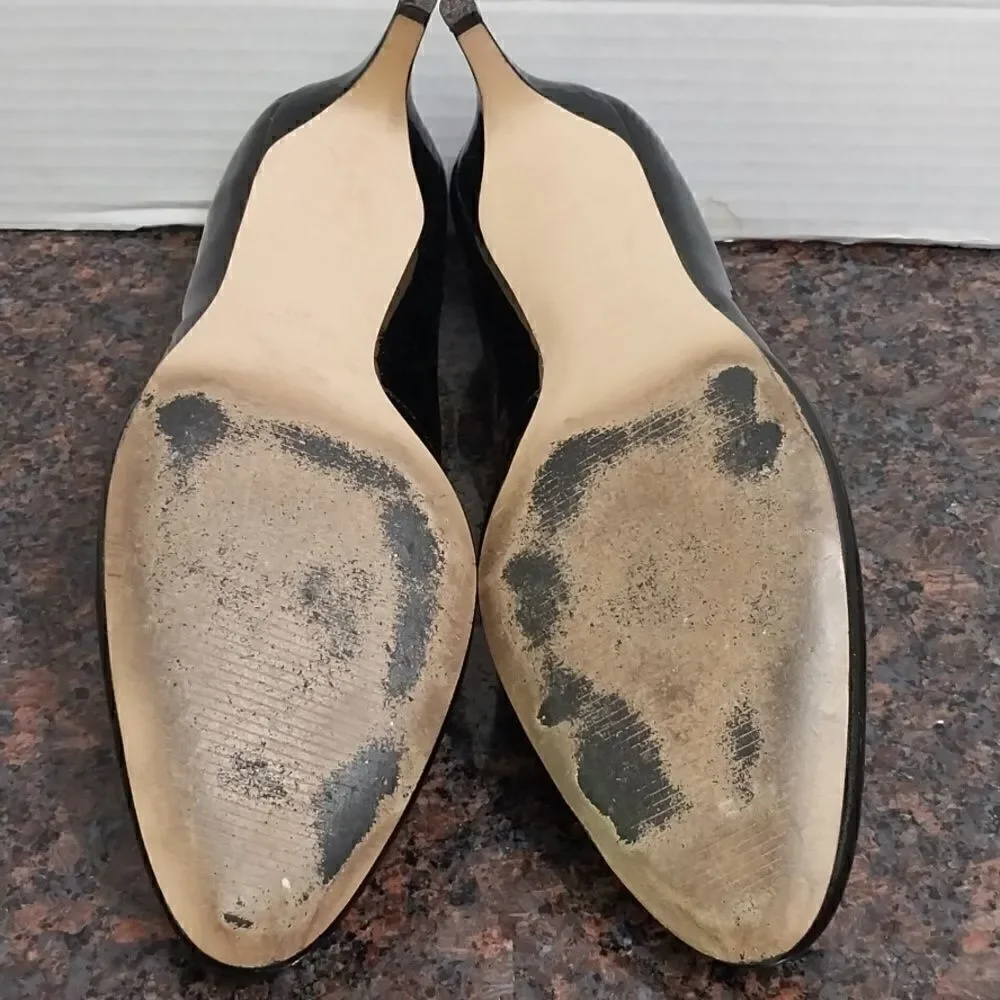 Nine West Black Patent Leather Heels...SIZE 8M
